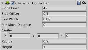 Inspector-CharacterController
